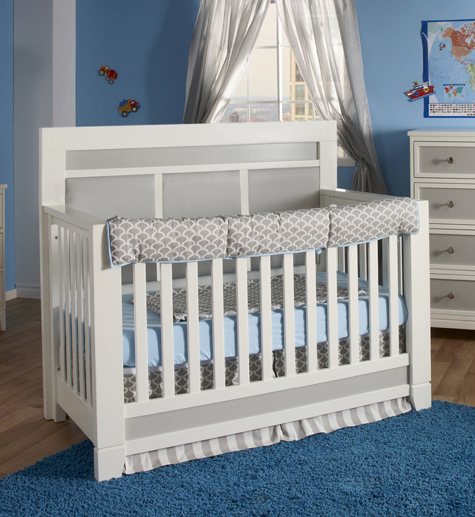 Introducing <b>Pali Bedding Sets</b>: <b>Sogno</b>, <b>Stella</b> and <b>Regale</b>. <br>Each collection set consists of a <b>blanket</b>, a <b>dust ruffle</b>, a <b>crib top rail cover</b> and a <b>sheet</b>. <br>Pictured here: <b>Sogno</b>.